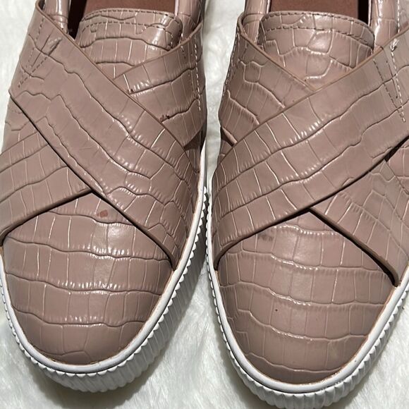 Halogen Blakely Platform Sneaker Leather Blush Pink 7.5M Croc Embossed. B74 - Picture 4 of 10